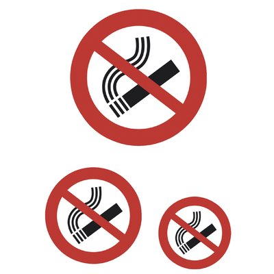 Etiquette HERMA 5736 Interdiction de fumer 3 pièces