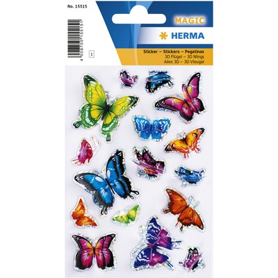 Stickers HERMA papillons ailes 3D