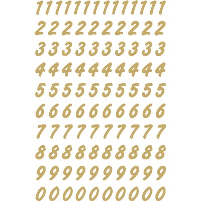 Etiquette HERMA 4151 chiffres 0-9 or sur transparent 8mm 200 pièces