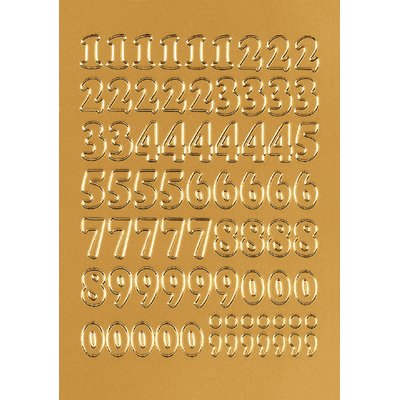 Etiquette HERMA 4184 chiffres 0-9 or 12mm 66 pièces