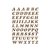 Etiquette HERMA 4192 lettres A-Z 8mm or 61 pièces