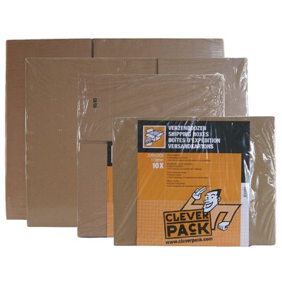 Boîte expédition CleverPack cannelure B 305x220x250mm brun 10 pièces