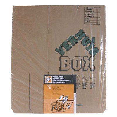 Verhuisdoos CleverPack bedrukt 480x320x360mm pak à 5 stuks