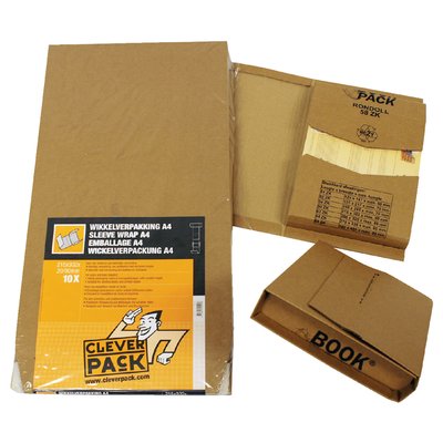 Emballage CleverPack pour A4 bande adhésive brun 10 pièces