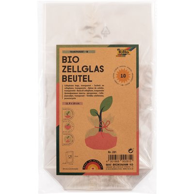 Sachet cellophane Folia transparent 115x190mm 10 pièces