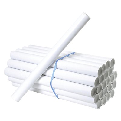 Tube expédition CleverPack A2 450x50x1,5mm + embouts blanc 20 pièces