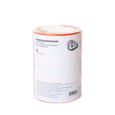 Ruban d'avertissement IEZZY "Fragile" 50mmx66m orange/noir