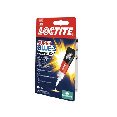 Colle seconde Loctite Powerflex gel tube 3g blister