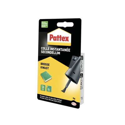Colle seconde Pattex avec pinceau flacon 5g blister