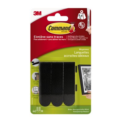 Bevestigingsstrip Command middelgroot klik vast 5,4kg zwart