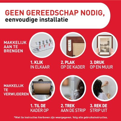 Bevestigingsstrip Command middelgroot klik vast 5,4kg zwart