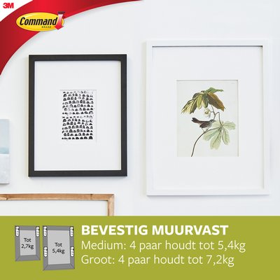 Bevestigingsstrip Command middelgroot klik vast 5,4kg wit
