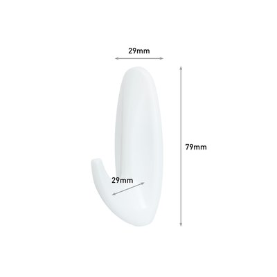 Crochet plastique Command ovale blanc avec bande de fixation