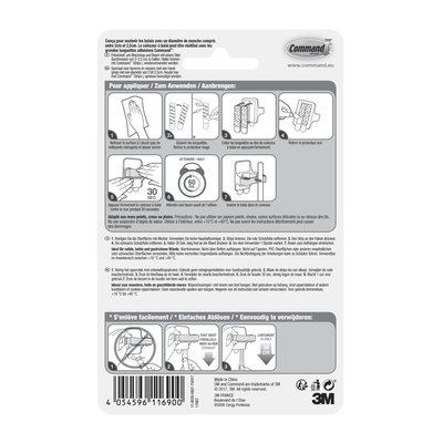 Accroche balai Command inclus bande de fixation blanc