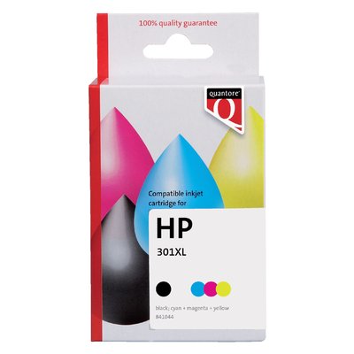 Inktcartridge Quantore alternatief tbv HP CH563EE CH564EE 301XL zwart + kleur