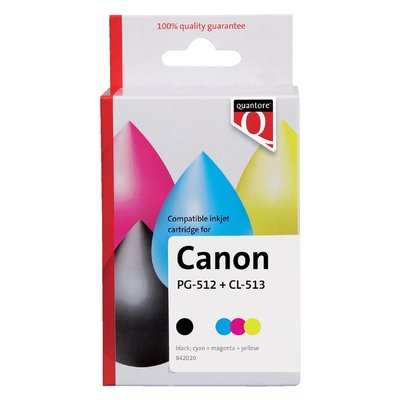 Inktcartridge Quantore alternatief tbv Canon PG-512 CL-513 zwart + 3 kleuren