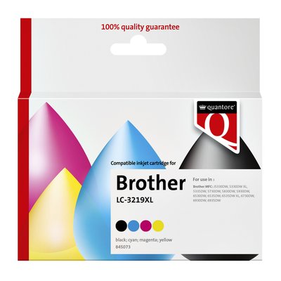 Inktcartridge Quantore alternatief tbv Brother LC-3219XL zwart + 3 kleuren