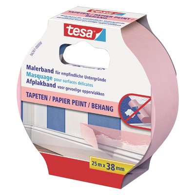 Afplaktape tesa® Professional sensitive 25mx38mm roze