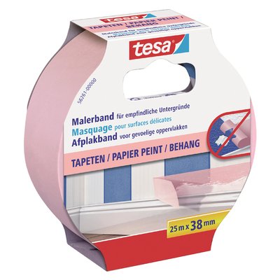 Afplaktape tesa® Professional sensitive 25mx38mm roze