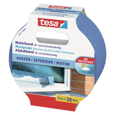 Afplaktape tesa® Professional outdoor 25mx38mm blauw