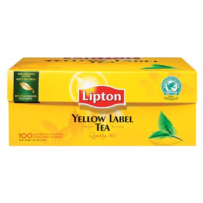 Thee Lipton yellow label met envelop 100x1.5gr