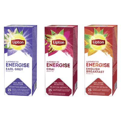 Thee Lipton Energise English breakfast 25x1.5gr