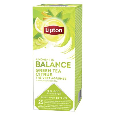 Thee Lipton Balance green tea citrus 25x1.5gr