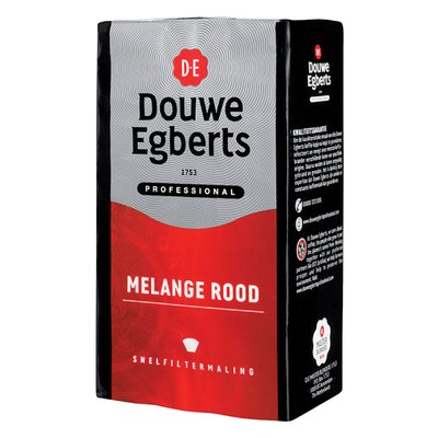 Koffie Douwe Egberts snelfiltermaling Melange Rood 500gr