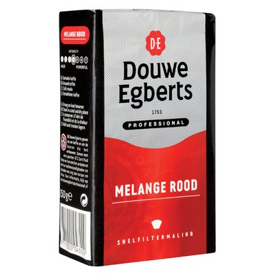Koffie Douwe Egberts snelfiltermaling Melange Rood 250gr
