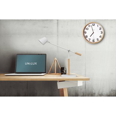 Wandklok Unilux Baltic hout wit