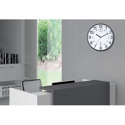 Pendule murale Unilux Maxi Radio-controlled Ø37,5cm noir/blanc
