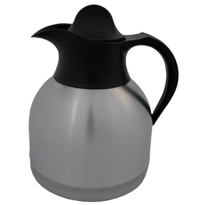 Thermoskan IEZZY koffiekan 1liter roestvrijstaal zwarte dop