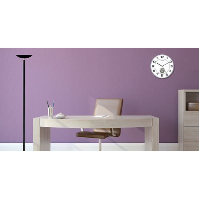 Wandklok Unilux Tempus Ø 30.5cm lichtgrijs/wit