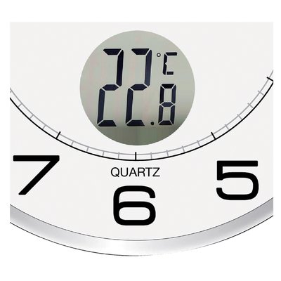 Wandklok Unilux Tempus Ø 30.5cm lichtgrijs/wit