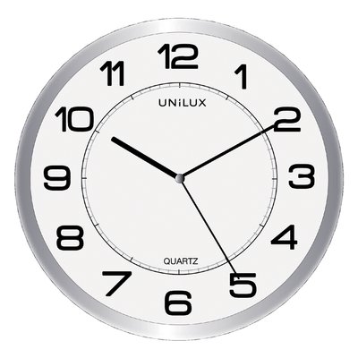 Wandklok Unilux Attraction Ø 22cm lichtgrijs/wit