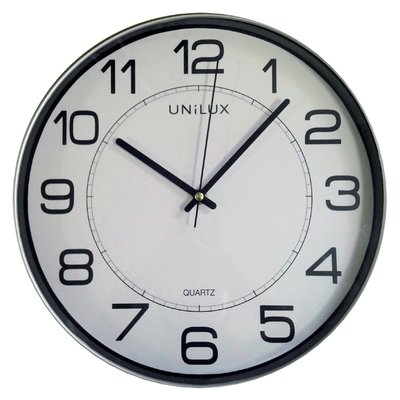 Wandklok Unilux Magnet Ø 30.5cm lichtgrijs/wit
