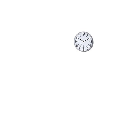 Wandklok Unilux Maxi radio controlled Ø 37.5cm lichtgrijs/wit