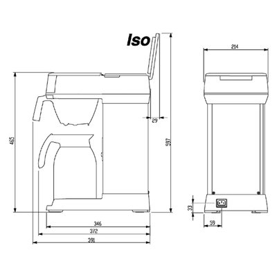 Cafetière électrique Bravilor Iso avec pot isotherme