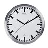 Wandklok MAUL Pilot RC Ø305x45mm aluminium frame wit incl. batterij foto