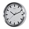 Wandklok MAUL Pilot RC Ø305x45mm aluminium frame wit incl. batterij foto