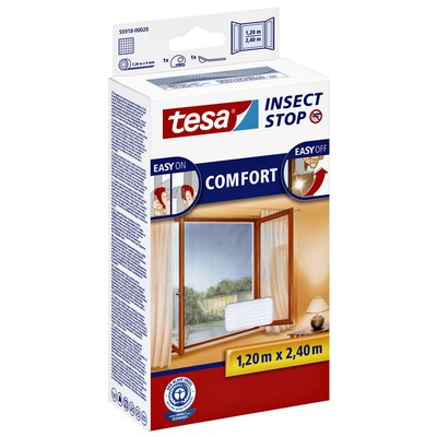 Insectenhor tesa® Insect Stop COMFORT buitendraaiende ramen 1,2x2,4m wit