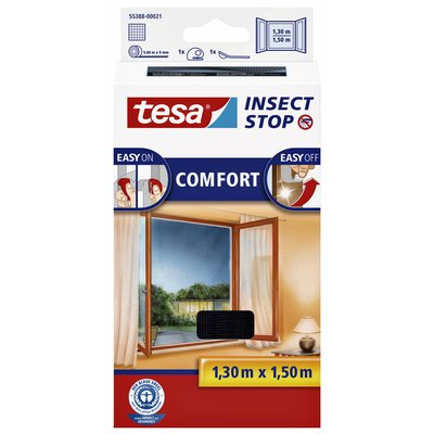 Insectenhor tesa® Insect Stop COMFORT raam 1,3x1,5m zwart
