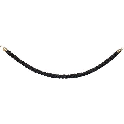 Corde Securit 150cm noire avec embouts dorés