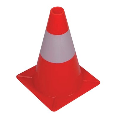 Cône de sécurité 30cm rouge-blanc