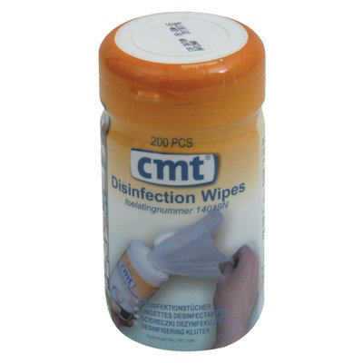 Lingettes désinfectantes CMT pot 200 pièces