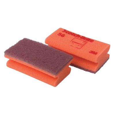 Eponge à récurer Scotch-Brite surface délicate 70x133mm rouge 10 pièces