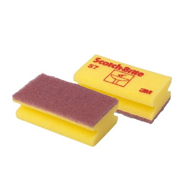 Eponge à récurer Scotch-Brite surface délicate 70x130mm jaune 10 pièces