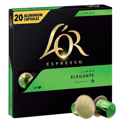 Koffiecups L'Or espresso Lungo Elegante 20 stuks