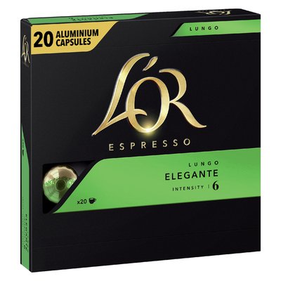 Koffiecups L'Or espresso Lungo Elegante 20 stuks
