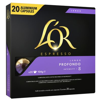 Koffiecups L'Or espresso Lungo Profondo 20 stuks